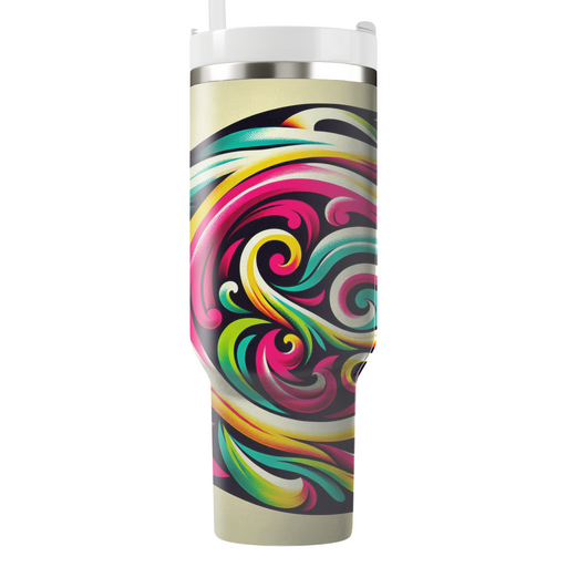 Funky Tie-dye Swirls Unique Tumblers