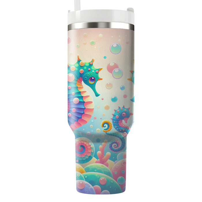 Whimsical Sea Horse Dance  Personalized Tumblers