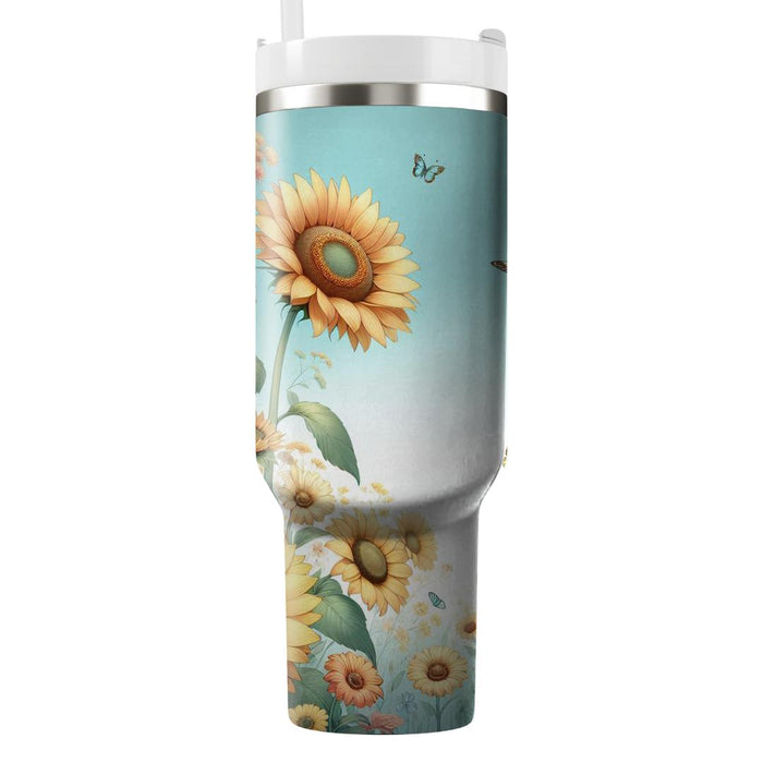 Whimsical Sunflower Garden  Insulated Tumblers