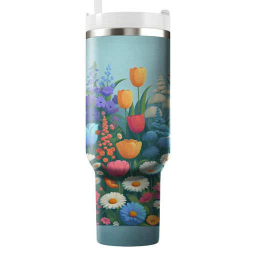 Blissful Flower Garden  Unique Tumblers