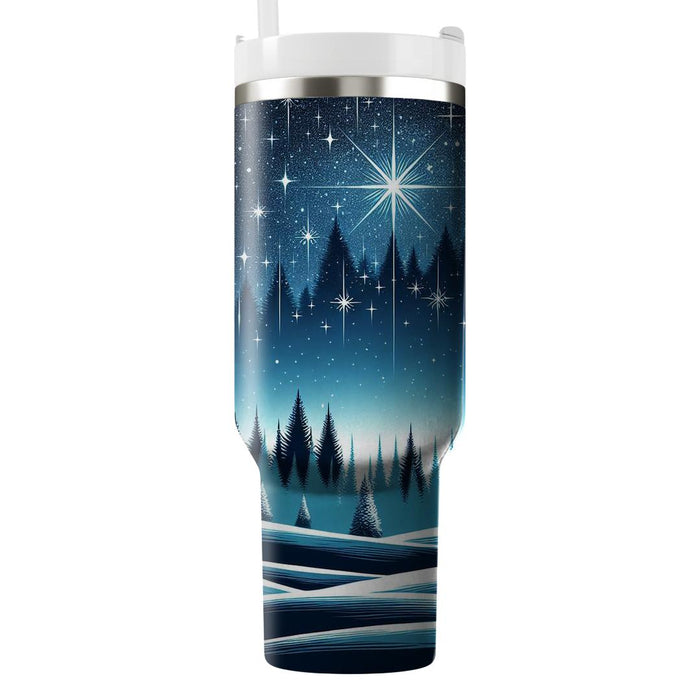 Winter Snowy Night Sky  Tumblers With Lids