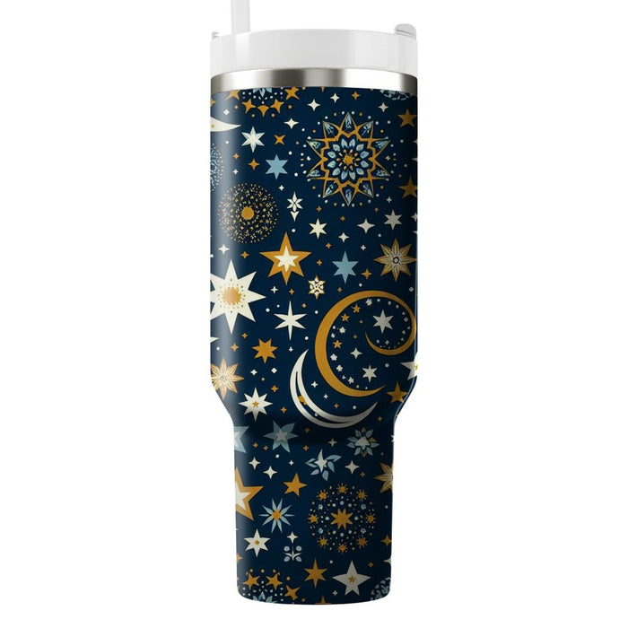 Whimsical Stars And Moon  Tumblers For Gifts