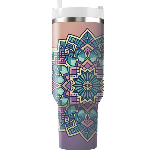 Geometric Mandala Burst  Custom Tumblers