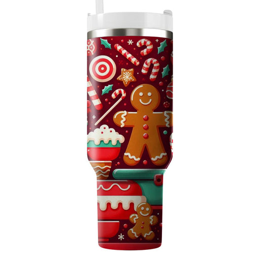 Winter Gingerbread Cheer  Travel Tumblers