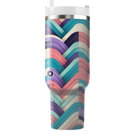 Spiraling Chevron Waves  Tumbler Cups