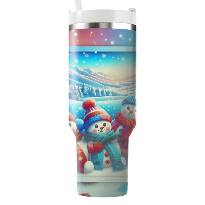 Winter Snowman Joy  Personalized Tumblers