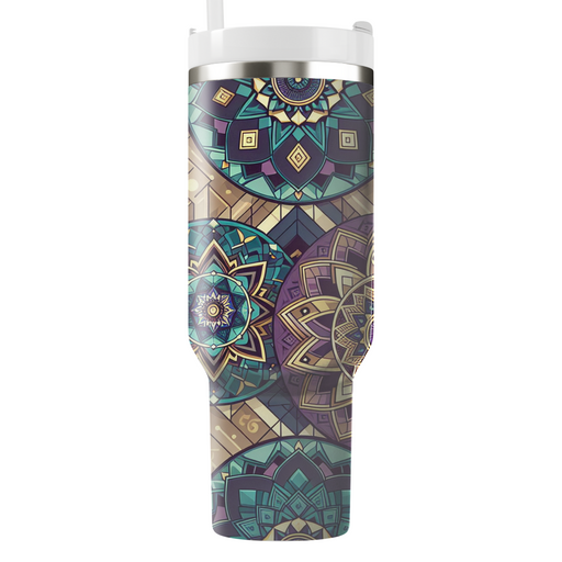 Geometric Floral Mandalas  Custom Tumblers