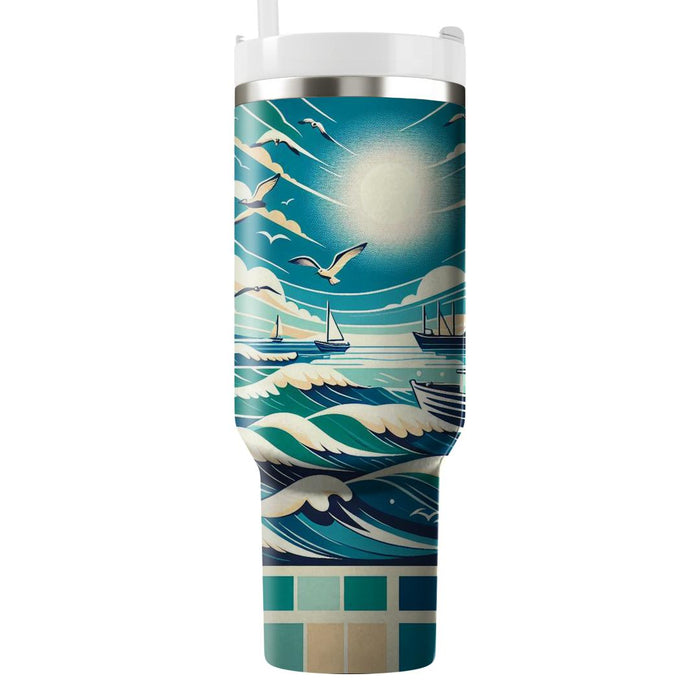 Retro Ocean Breeze  Custom Tumblers