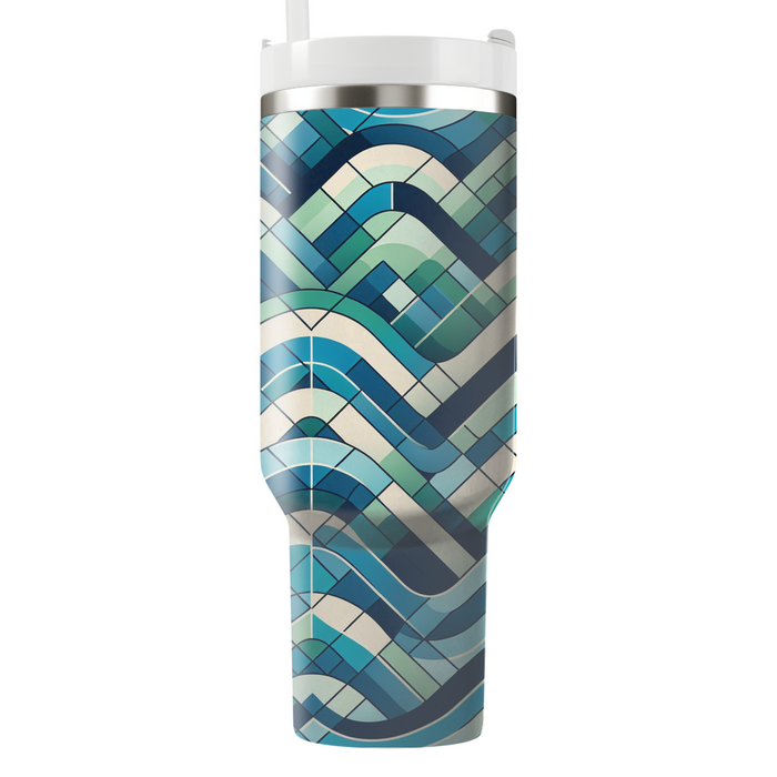 Geometric Wave Motion Custom Tumblers