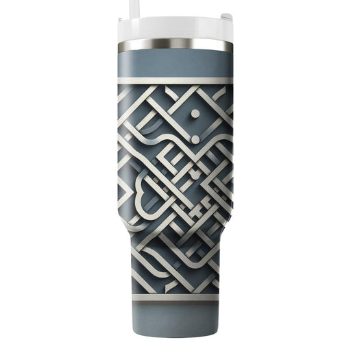 Geometric Lattice Pattern  Travel Tumblers