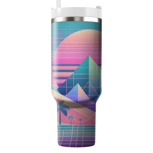 Vaporwave Vista  Tumbler Cups