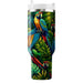 Vibrant Tapestry Of Jungle Parrots  Travel Tumblers