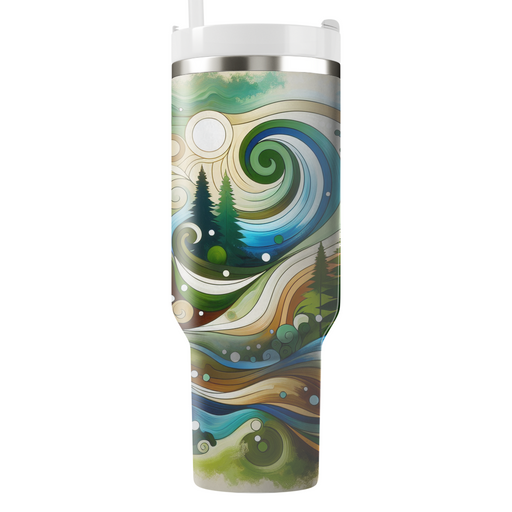 Abstract Earth Day Celebration Tumblers With Lids