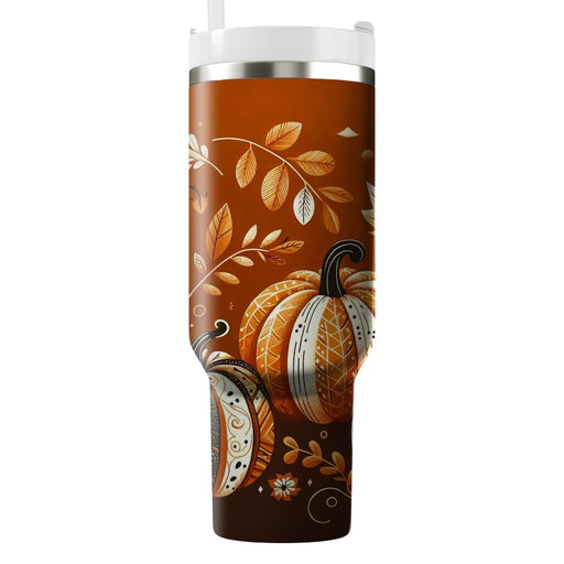 Whimsical Pumpkin Harvest - An Autumn Celebration  Decorative Tumblers