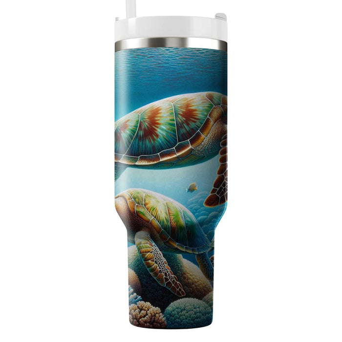 Underwater Turtles  Tumbler Cups