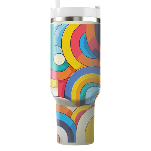 Cheerful Rainbow Arcs Tumbler Cups