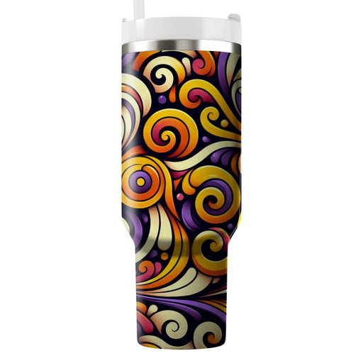 Whimsical Spiral Dance  Tumblers With Lids