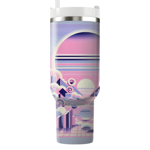 Vivid Vaporwave  Personalized Tumblers