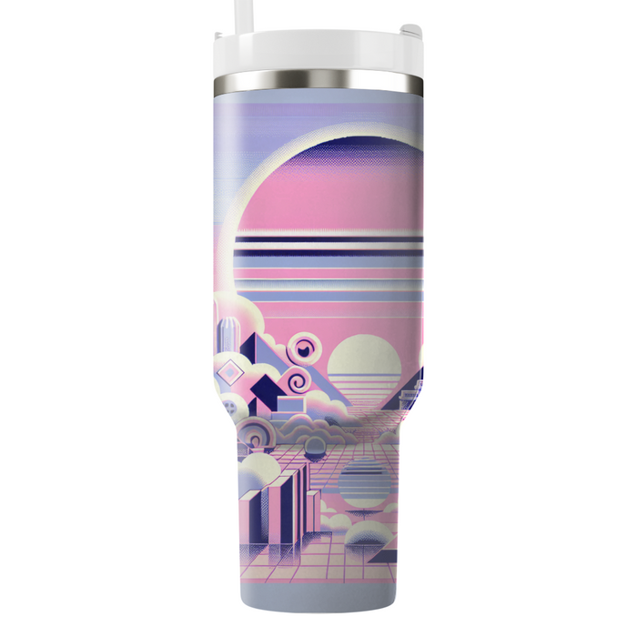 Vivid Vaporwave  Personalized Tumblers