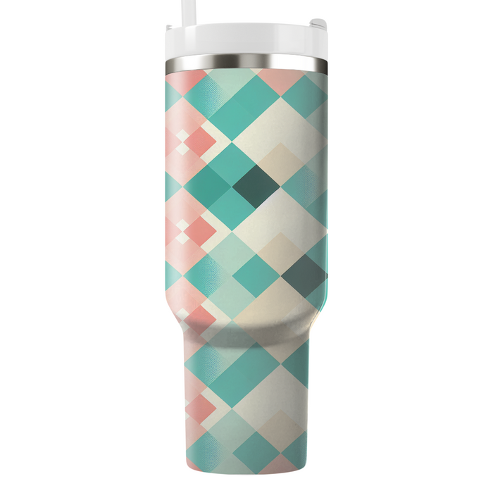 Retro Diamond Checker  Insulated Tumblers