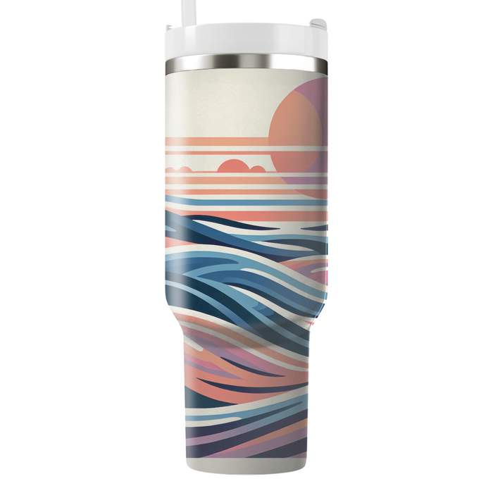 Sunset Waves  Tumblers With Lids