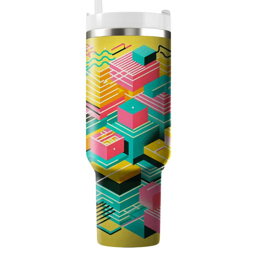 Synth Pop Abstract  Unique Tumblers