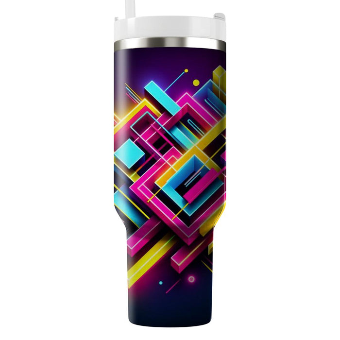 Geometric Neon Lights  Tumblers For Gifts