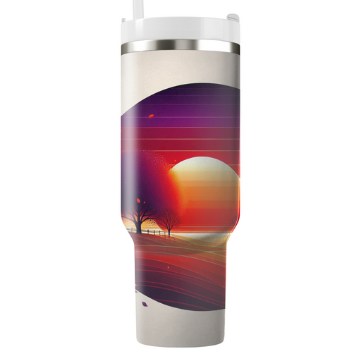 Autumn Sunset Harmony  Tumblers With Lids