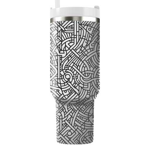 Abstract Line Art Tumbler Cups