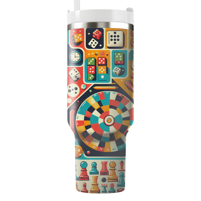 Vintage Game Night Tumblers With Lids