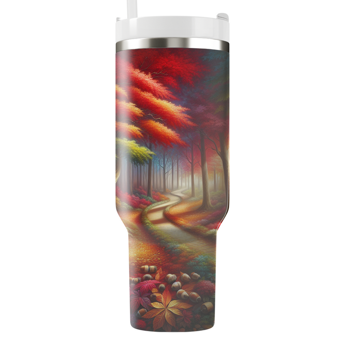 Autumn Forest Path  Travel Tumblers