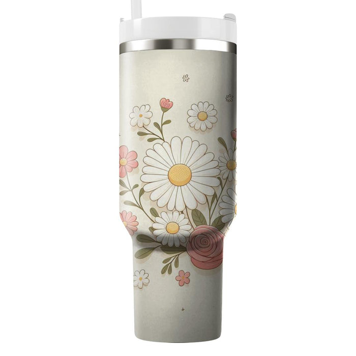 Whimsical Floral Tea Party  Tumbler Cups