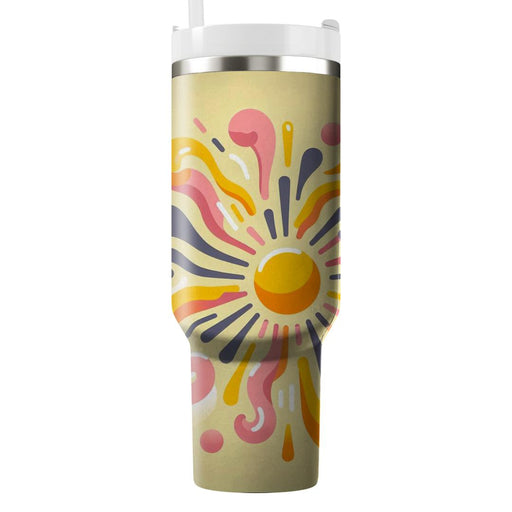 Whimsical Sunshine Rays  Tumbler Cups