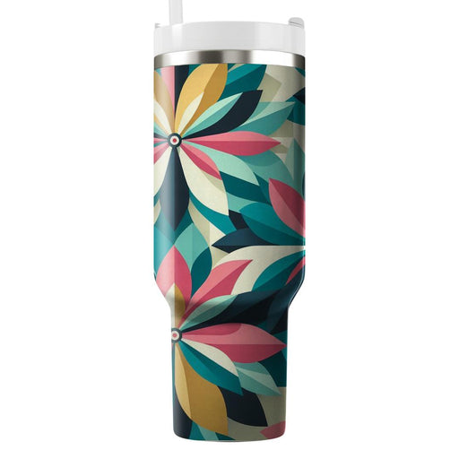 Geometric Petal Burst  Custom Tumblers