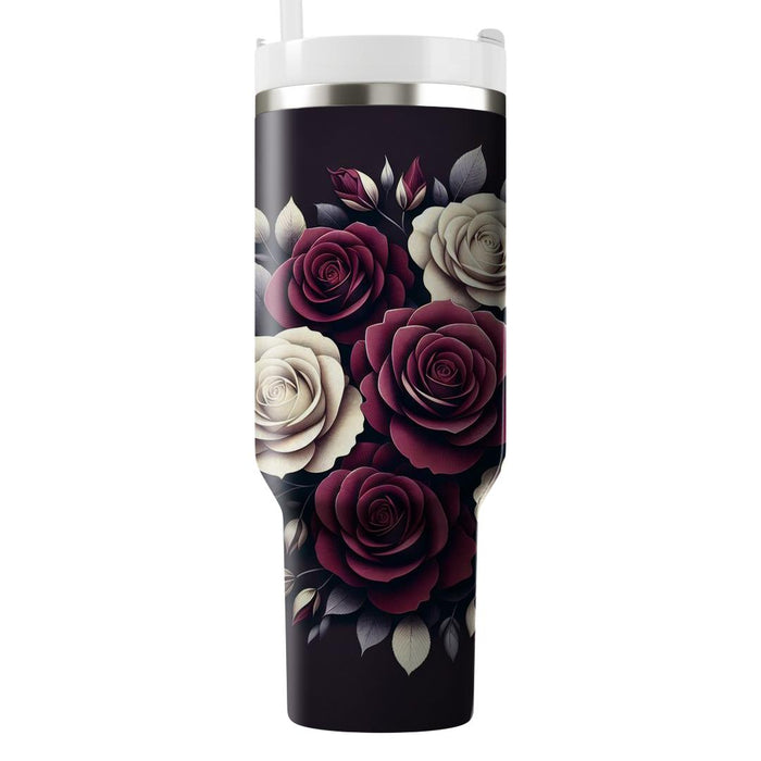 Winter Rose Elegance  Tumbler Cups