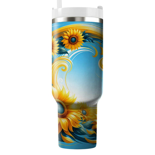 Sunflower Whirl  Tumbler Cups