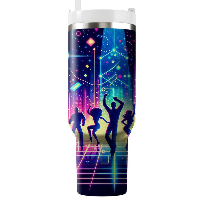 Vibrant 80s Electric Dance  Custom Tumblers