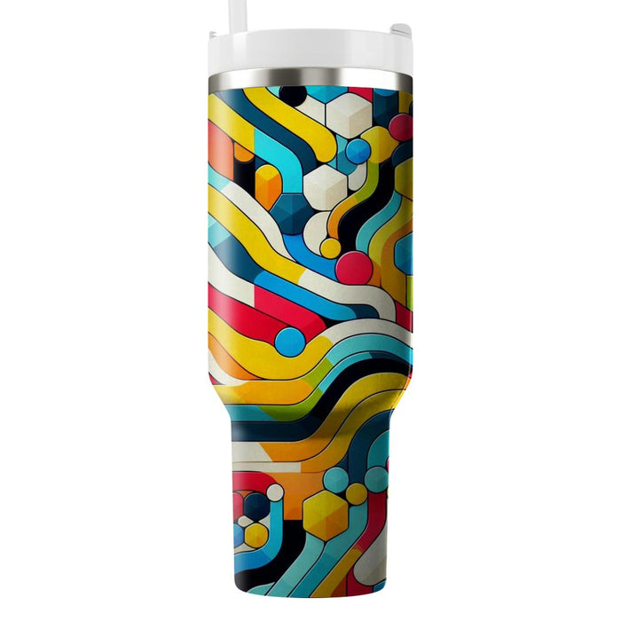 Bold Hexagon Mosaic  Decorative Tumblers