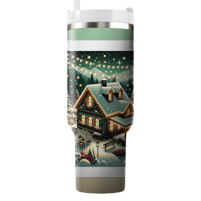 Winter Cozy Retreat  Tumblers With Lids