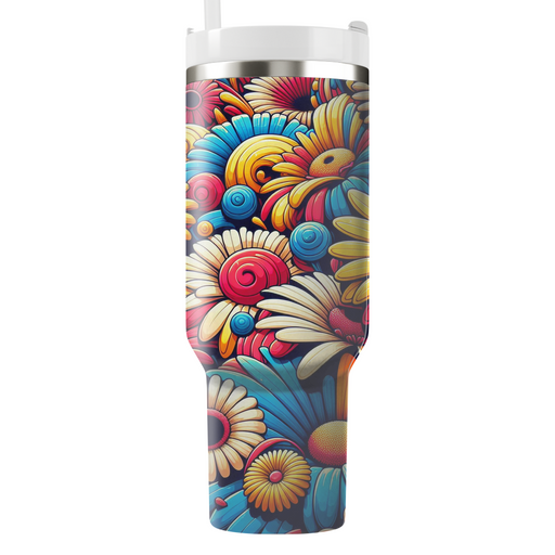 Whimsical Flower Carnival  Custom Tumblers