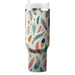 Whimsical Feather Motif  Insulated Tumblers