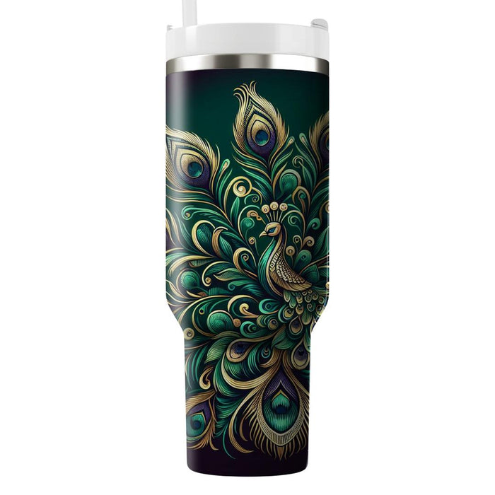 Glamorous Peacock Jewel  Decorative Tumblers