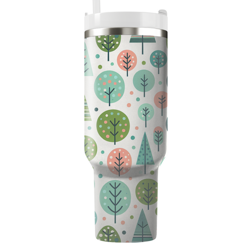 Whimsical Polka Dot Trees  Decorative Tumblers