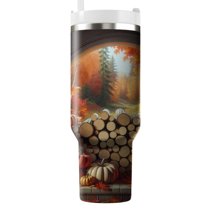 Autumn Firewood Gatherings  Tumblers For Gifts