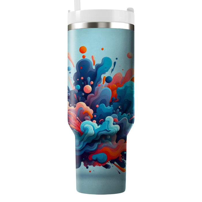 Artistic Ink Splashes  Personalized Tumblers