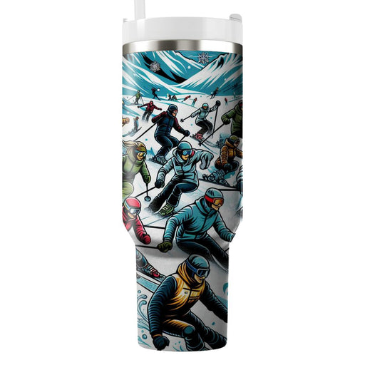 Winter Ski Adventure  Decorative Tumblers