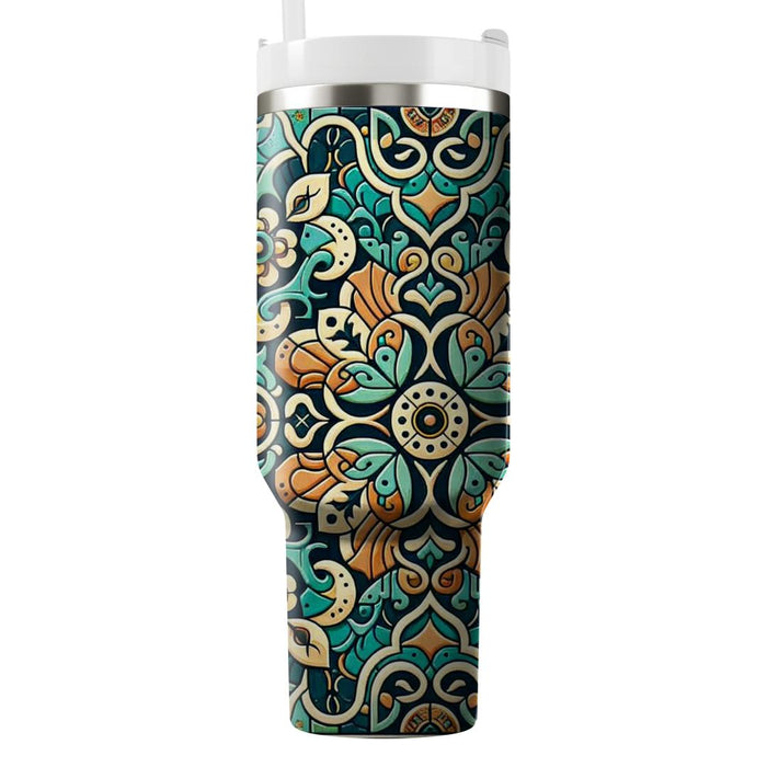 70s Inspired Tile Patterns  Travel Tumblers