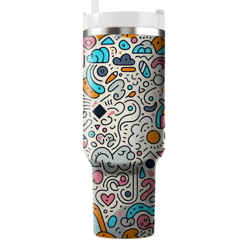 Whimsical Doodle Art  Unique Tumblers