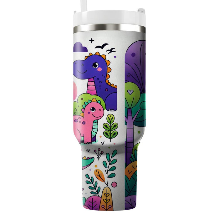 Whimsical Dino Friends  Custom Tumblers