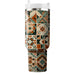 Vintage Bohemian Mosaic  Tumblers With Lids